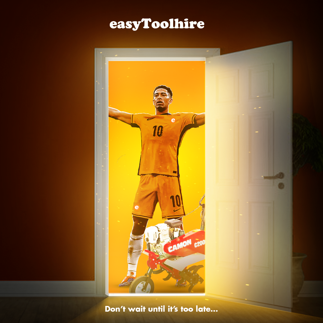 easyToolhire Jude Bellingham celebration post, created by Element16 Media